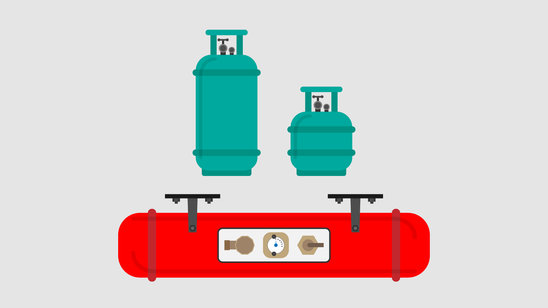 Campervan Gas System 2 refillable gas cylinders campervan RV caravan
