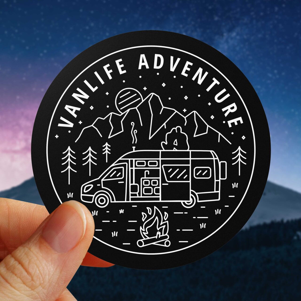 VanLife Adventure Sticker Campervan