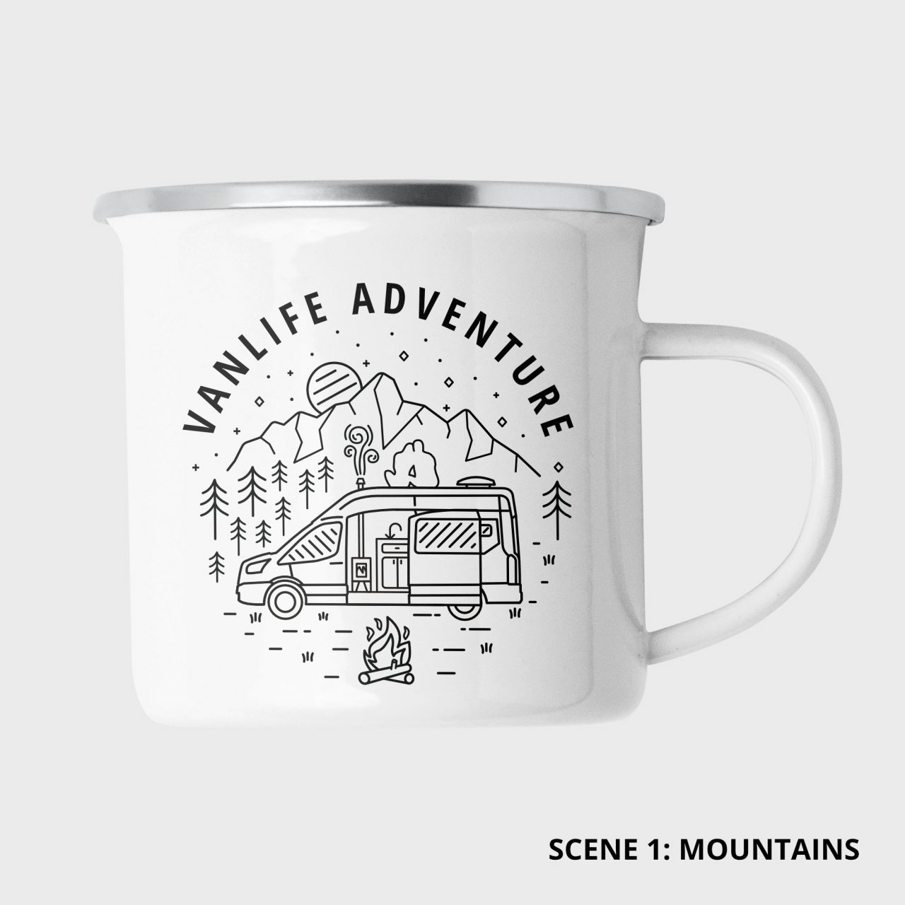 Ford Transit Campervan Travel 12oz Mug