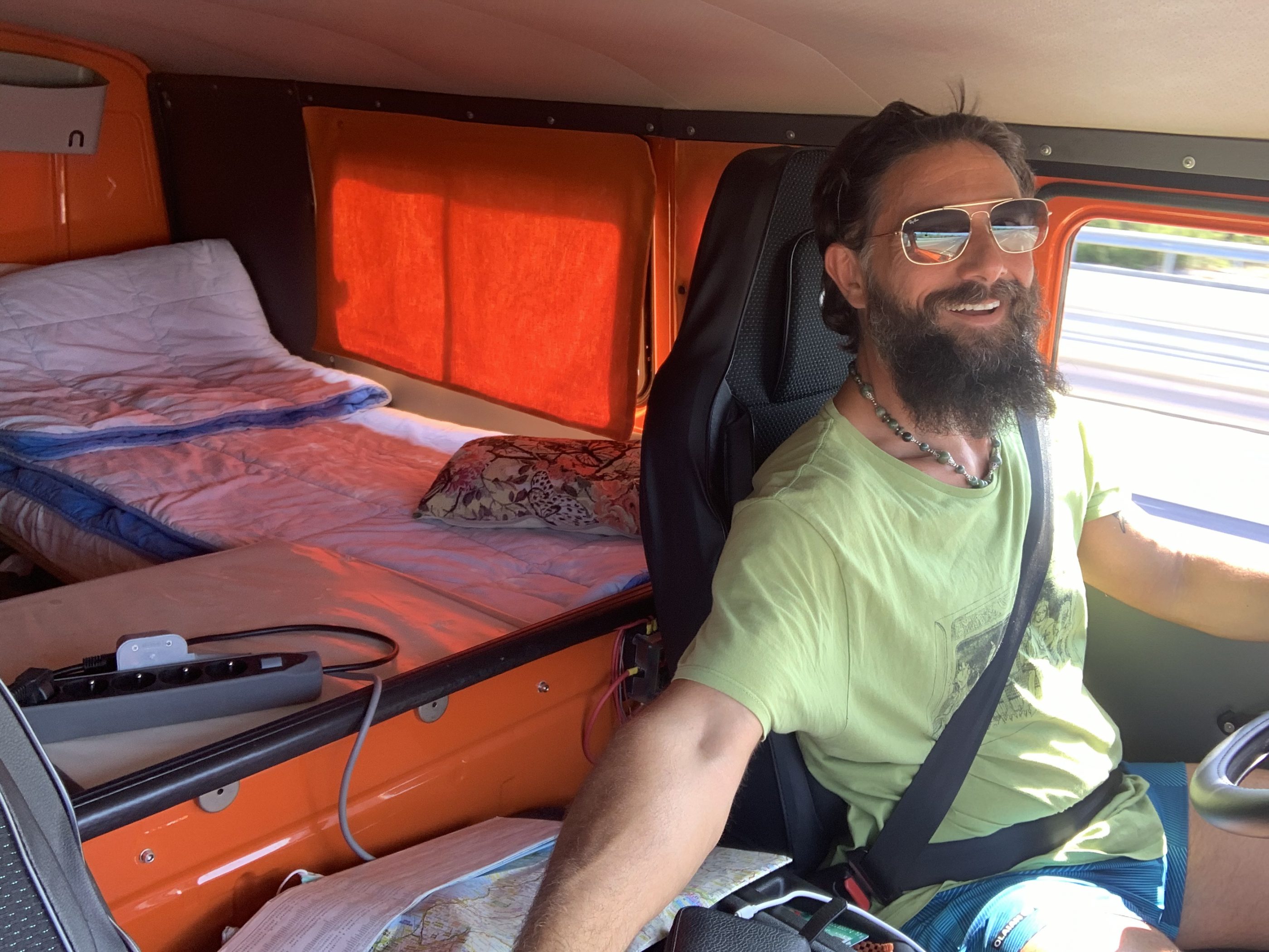 Italian man’s adventurous 18 month, 40,000km European vanlife road-trip in his orange Russian van 2 Driving the UAZ