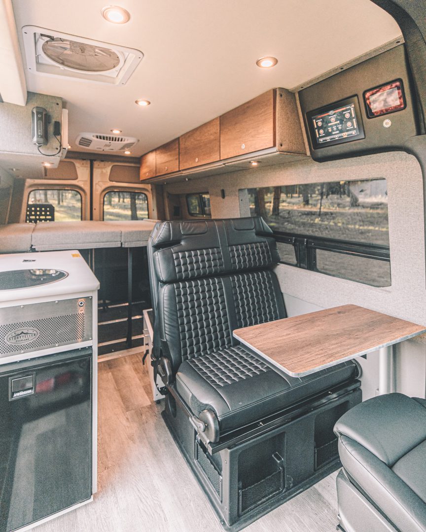 Inside the Beast Mode 4x4 campervan is a great layout.