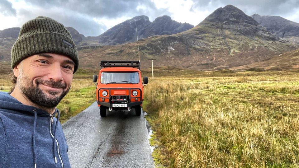 Italian man’s adventurous 18 month, 40,000km European road-trip in his orange Russian van