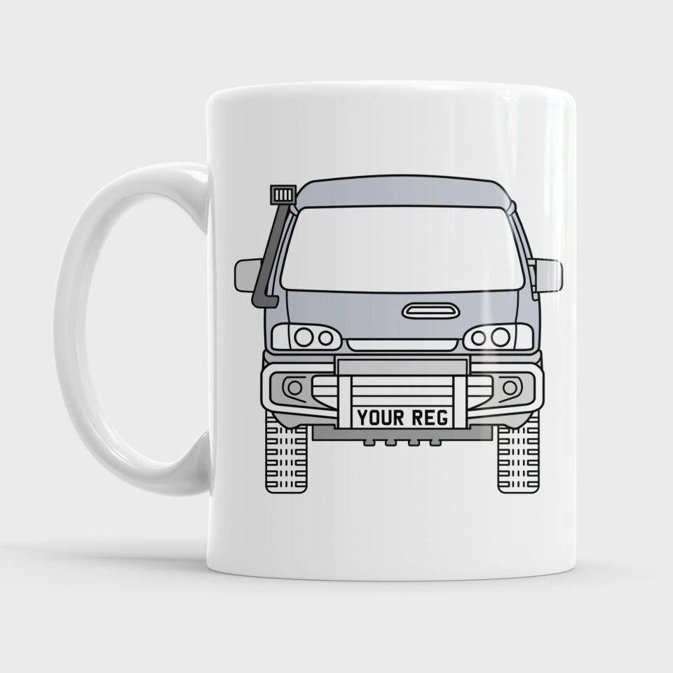 Silver Mitsubishi Delica S1 L400 Campervan Van Mug Cup Ceramic Gift Present Camper Mugs