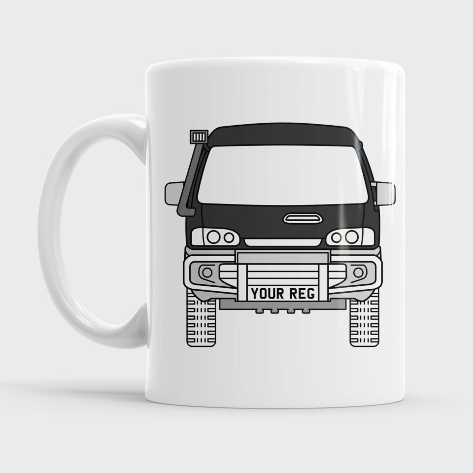 Black Mitsubishi Delica S1 L400 Campervan Van Mug Cup Ceramic Gift Present Camper Mugs