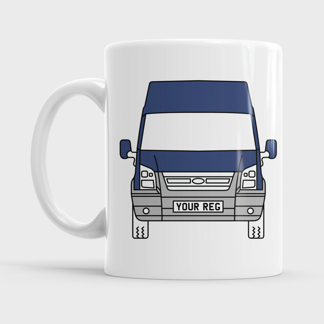 Blue Ford Transit MK6 Campervan Van Mug Cup Ceramic Gift Present Camper Mugs