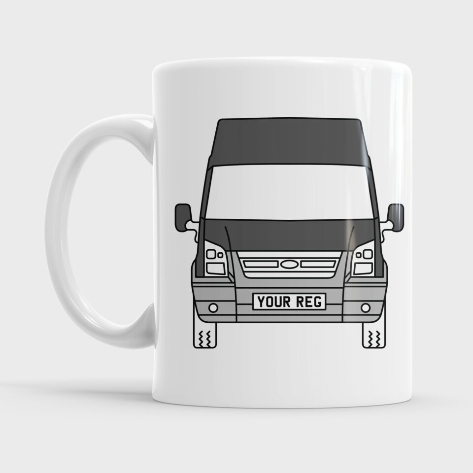 Grey Ford Transit MK6 Campervan Van Mug Cup Ceramic Gift Present Camper Mugs