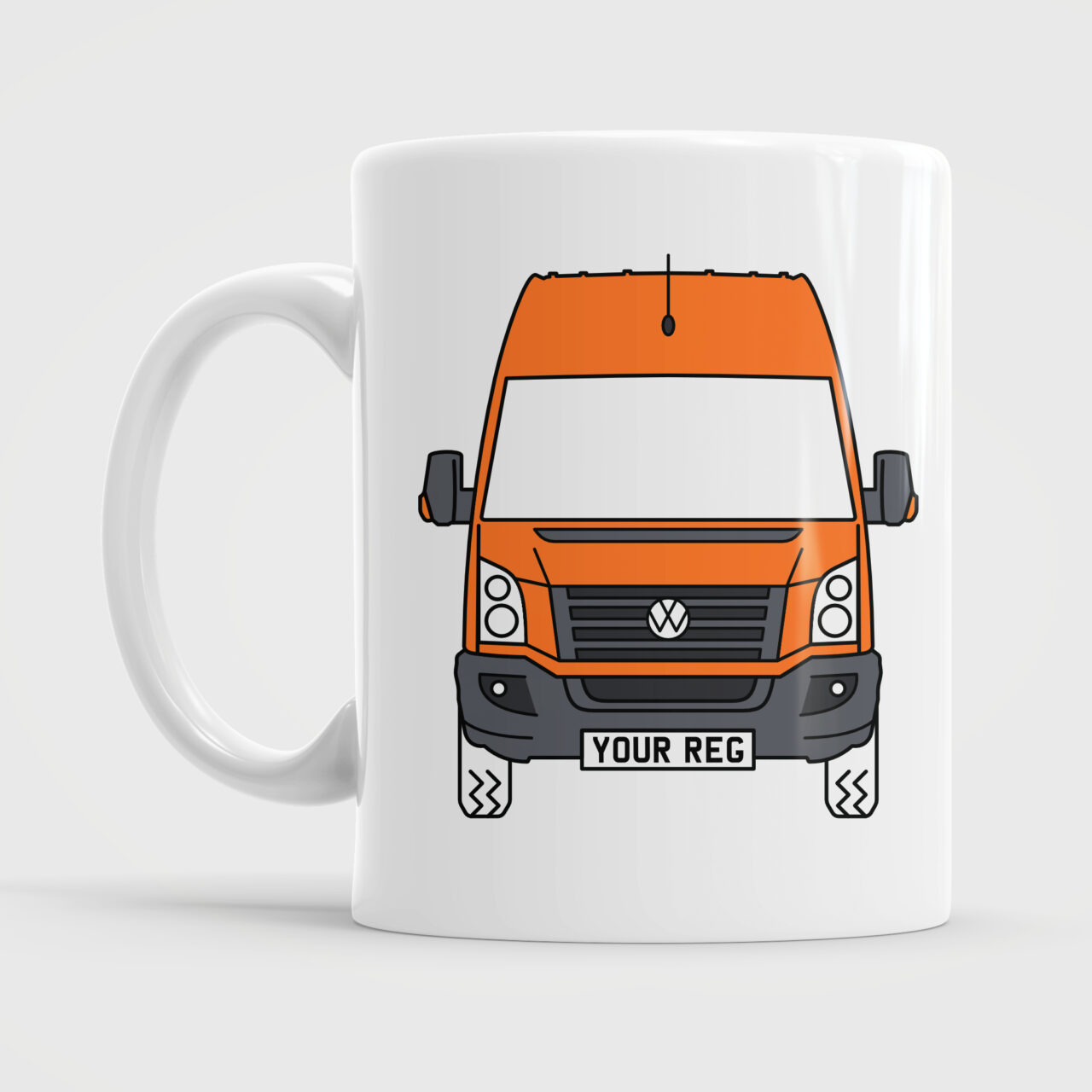Orange VW Volkswagen Crafter Campervan Van Mug Cup Ceramic Gift Present Camper Mugs