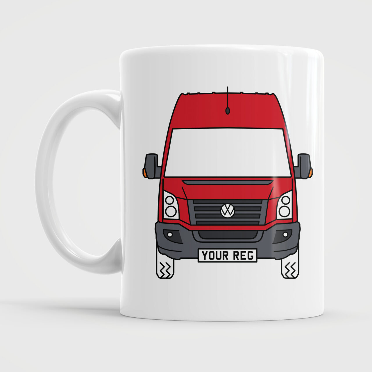 Red VW Volkswagen Crafter Campervan Van Mug Cup Ceramic Gift Present Camper Mugs