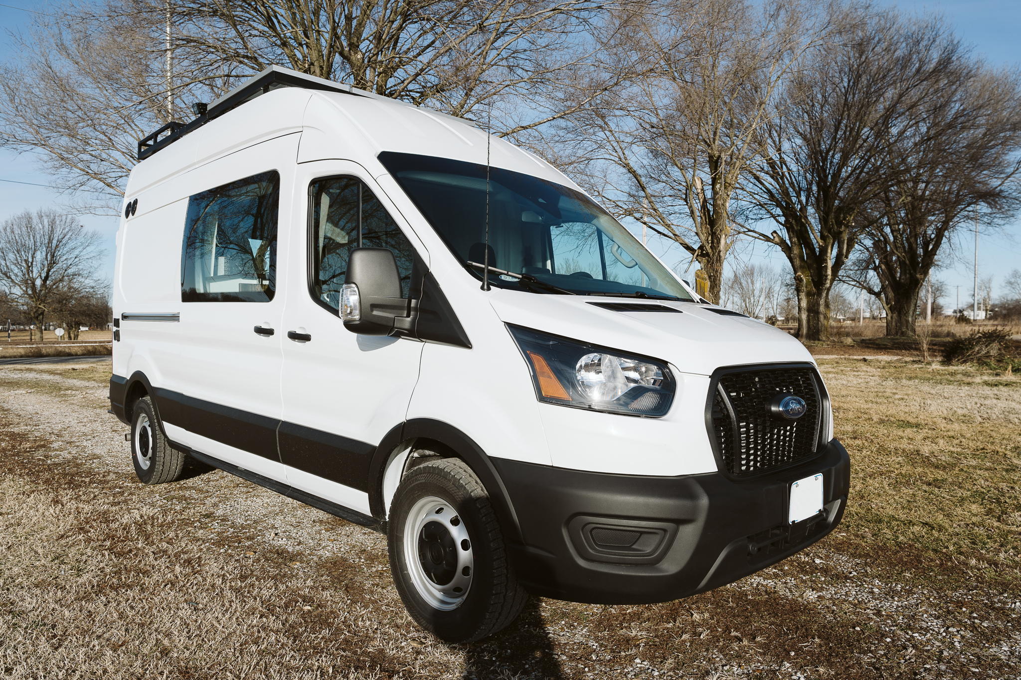 This Professional Conversion Is Perfect For Vanlife In USA | Everest Conversions 5 White Ford Transit van, professional conversion